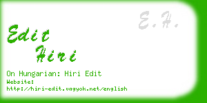 edit hiri business card